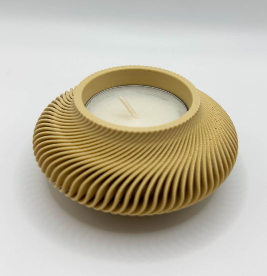 Theelichthouder met ribbel