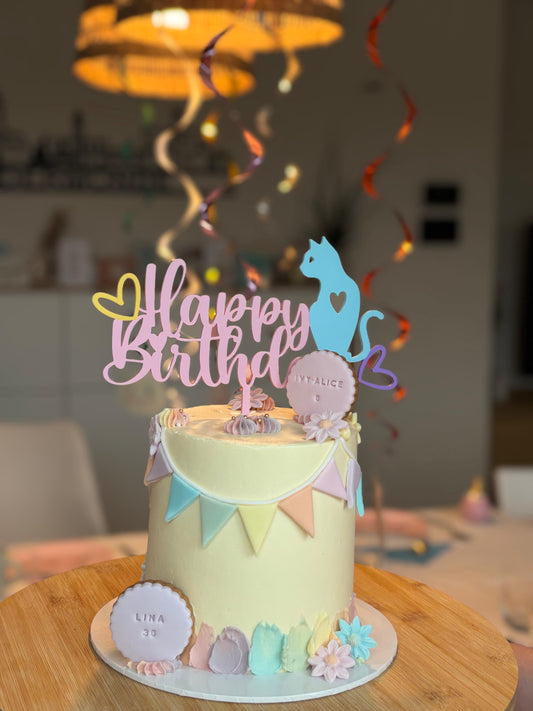 Taarttopper Happy Birthday - thema poezen